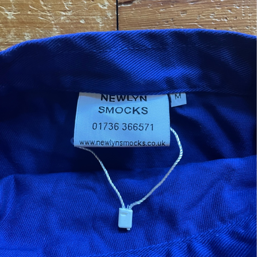 Newlyn Smock. Royal Blue. 100% cotton. - Picture 4 of 9